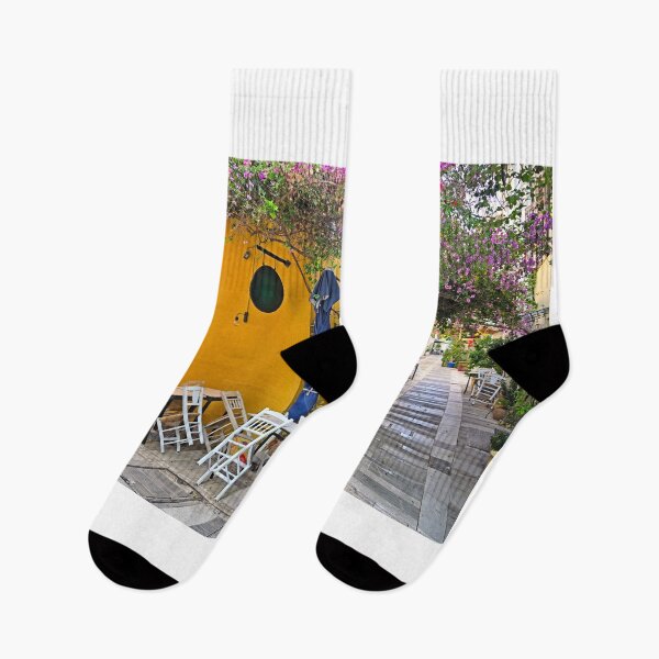 Item preview, Old house in the narrow streets of Nafplion town with Bougainvillea flowers,Greece designed and sold by goceris.