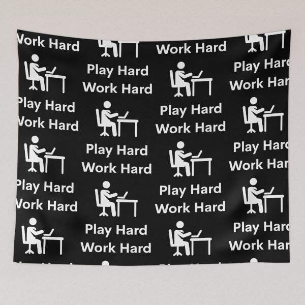 Item preview, Work Hard Play Hard Laptop - white designed and sold by VasInd.