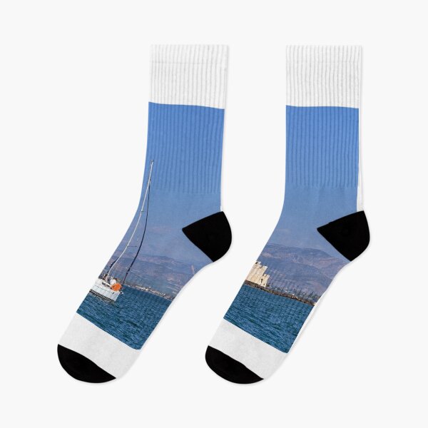 Item preview, Bourtzi venetian water fortress in Nafplio, Peloponnese, Greece,seascape designed and sold by goceris.
