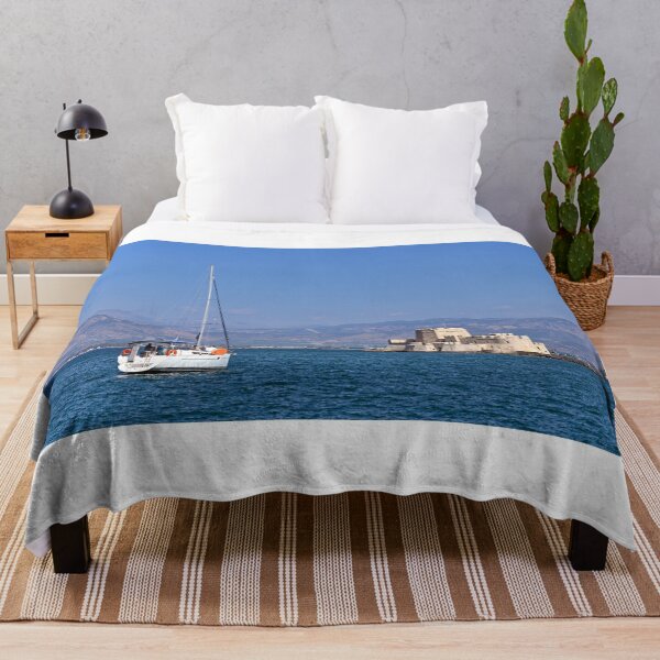 Item preview, Bourtzi venetian water fortress in Nafplio, Peloponnese, Greece,seascape designed and sold by goceris.