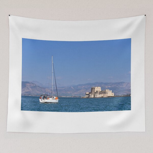 Item preview, Bourtzi venetian water fortress in Nafplio, Peloponnese, Greece,seascape designed and sold by goceris.
