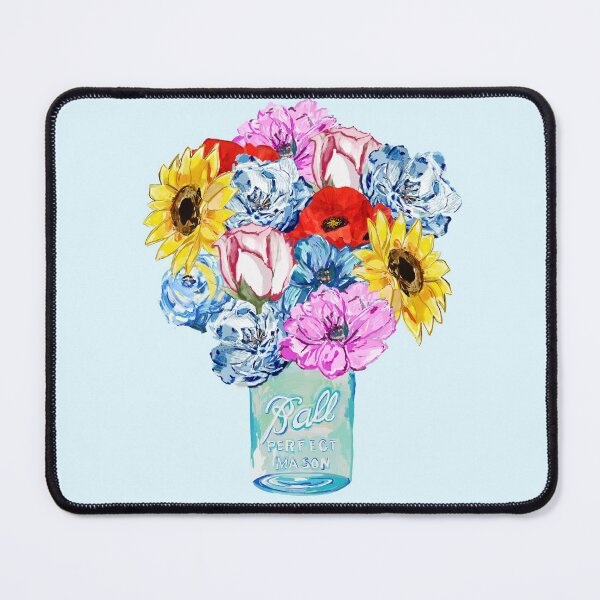 Item preview, Spring Floral Bouquet Mason Jar designed and sold by BlueCava.
