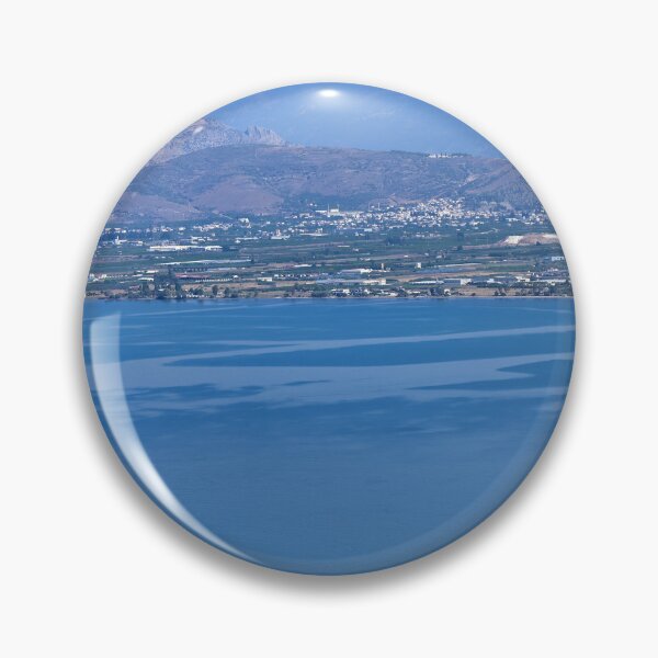 Item preview, Bourtzi Venetian water fortress in Nafplio, Greece, aerial view,summertime designed and sold by goceris.