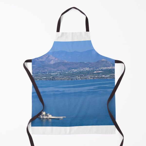 Item preview, Bourtzi Venetian water fortress in Nafplio, Greece, aerial view,summertime designed and sold by goceris.