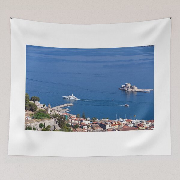 Item preview, Acronafplia castle and Bourtzi water fortress ,Nafplio, Peloponnese, Greece designed and sold by goceris.