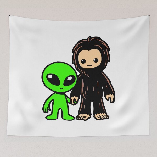 Item preview, Cute Alien Bigfoot Friends designed and sold by roswellboutique.