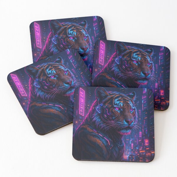 Item preview, Neon Roar – Cyberpunk Tiger Awakens designed and sold by kayodeDesign.