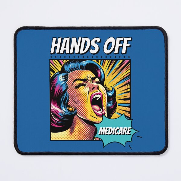 Item preview, Hands Off Medicare Protest Statement Comic Retro Pop Art designed and sold by hiacynto.