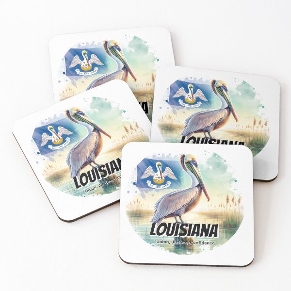 Item preview, Louisiana — Grace of the Brown Pelican | State Animal Watercolor Art designed and sold by MTeesGA.