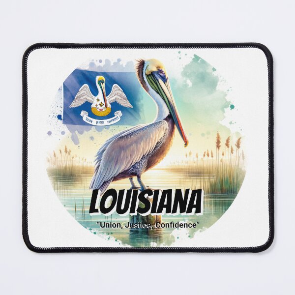 Item preview, Louisiana — Grace of the Brown Pelican | State Animal Watercolor Art designed and sold by MTeesGA.