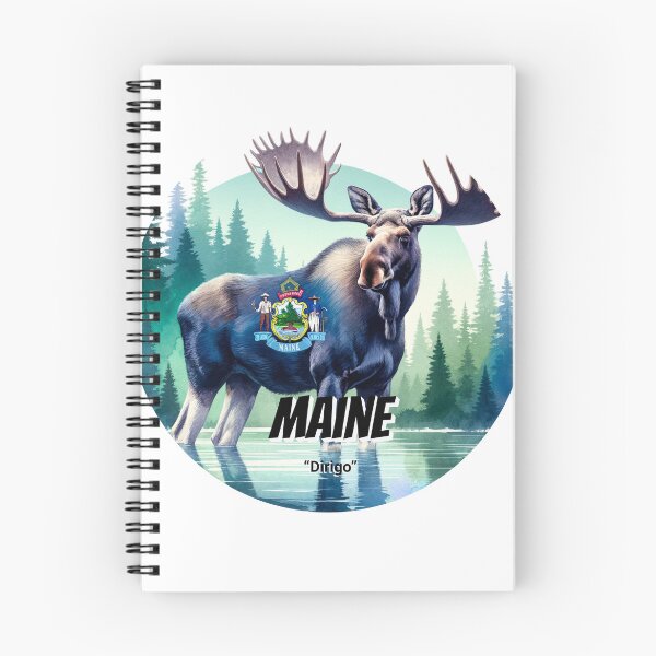 Item preview, Maine — Majesty of the Forest Moose | State Animal Watercolor Art designed and sold by MTeesGA.