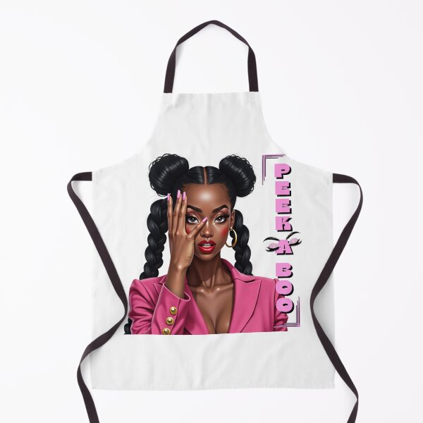 Item preview, Peek-A-Boo | Bold & Stylish Black Woman Digital Portrait in Pink designed and sold by QPTheeArtist.