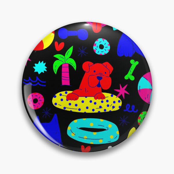 Item preview, cute puppy dog pool party summer funny black designed and sold by Gossip Rag.