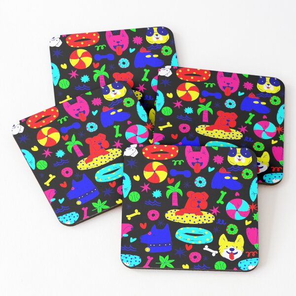 Item preview, cute puppy dog pool party summer funny black designed and sold by Gossip Rag.