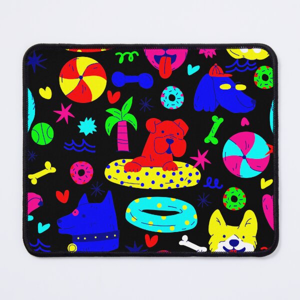 Item preview, cute puppy dog pool party summer funny black designed and sold by Gossip Rag.