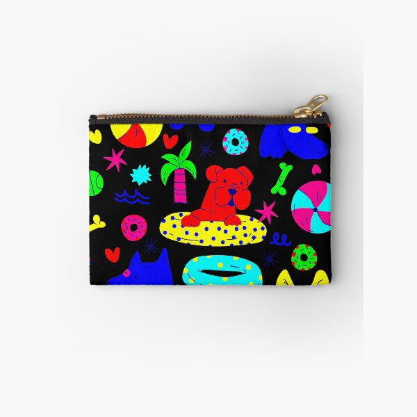 Item preview, cute puppy dog pool party summer funny black designed and sold by Gossip Rag.