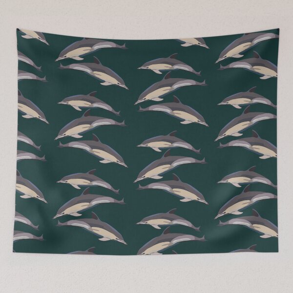 Item preview, C is for Common Dolphin,Common Dolphin – Energetic Marine Mammal Wildlife Illustration designed and sold by PrettylittlepastelUk.