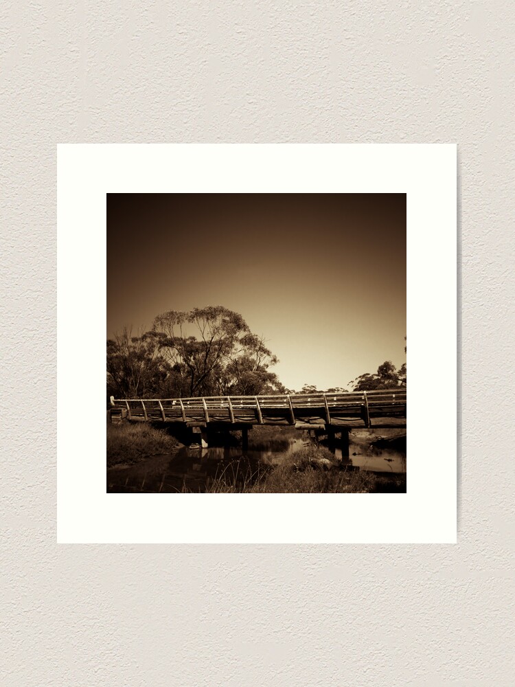 Thumbnail 1 of 3, Art Print, Old wooden bridge designed and sold by mistered.
