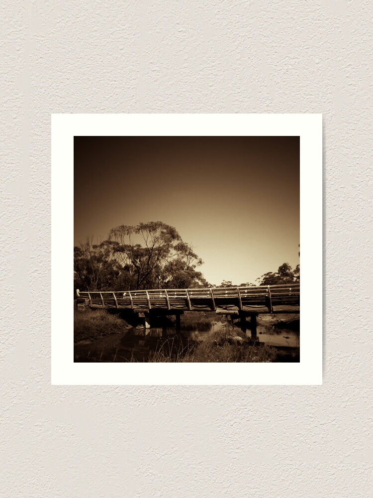 Alternate view of Old wooden bridge Art Print