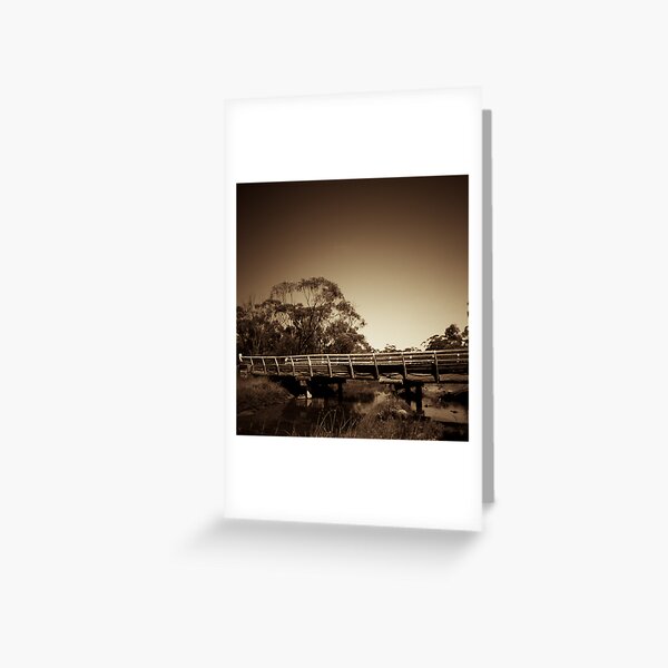 Old wooden bridge Greeting Card