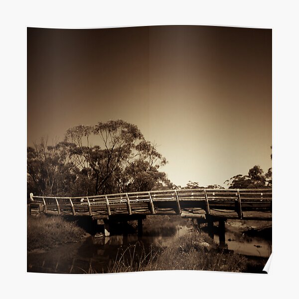 Old wooden bridge Poster