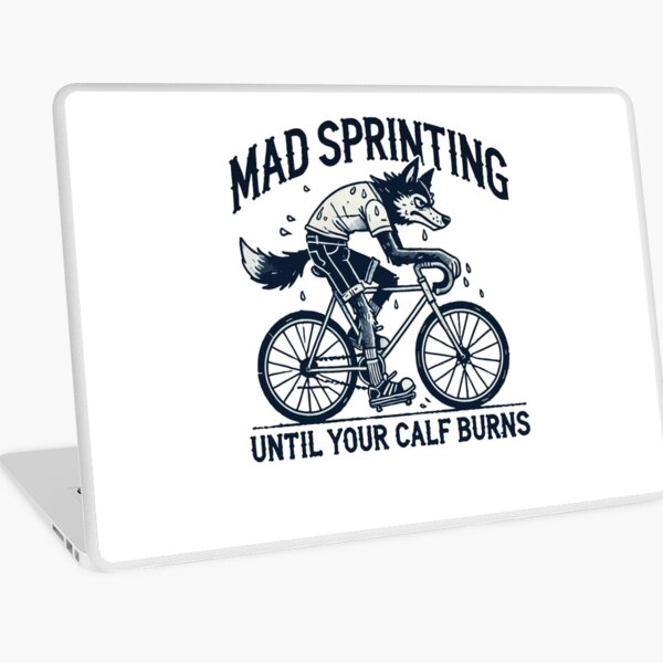 Item preview, Mad Sprinting Bicycle Wolf Calf Burns designed and sold by LuminOrb.