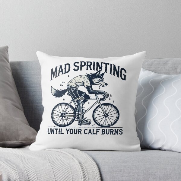 Item preview, Mad Sprinting Bicycle Wolf Calf Burns designed and sold by LuminOrb.