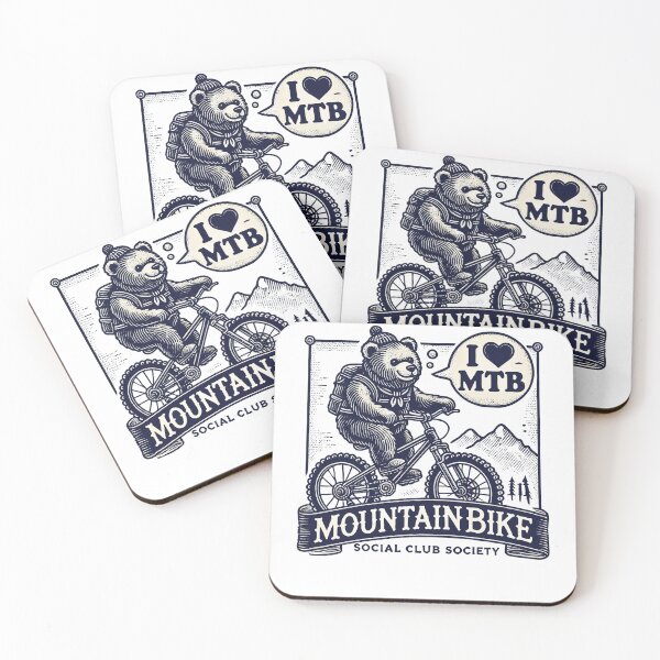 Item preview, Bicycle Retro Mtb Bär Bicycle Lover designed and sold by LuminOrb.