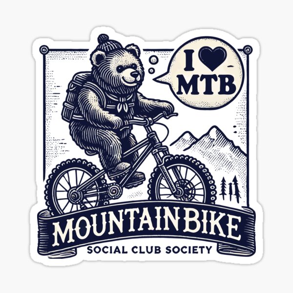 Item preview, Bicycle Retro Mtb Bär Bicycle Lover designed and sold by LuminOrb.