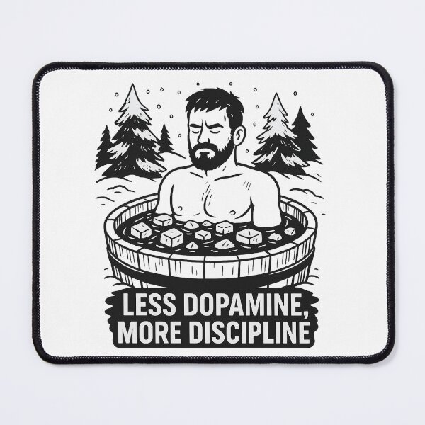 Item preview, Less Dopamine, More Discipline - Biohacking Ice Bath designed and sold by Michael_Silvarian.