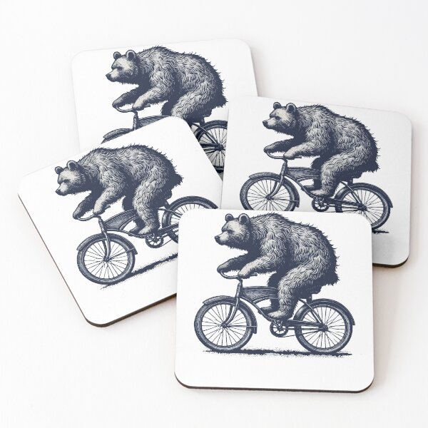 Item preview, Bear On A Bike For Cyclists Humor designed and sold by LuminOrb.