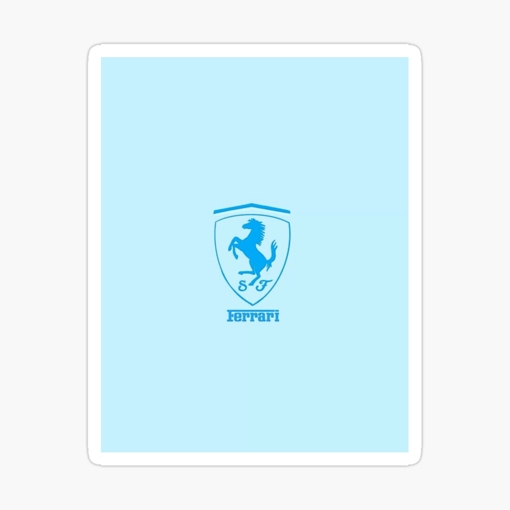 Baby Blue Scuderia Ferrari Logo iPhone Case