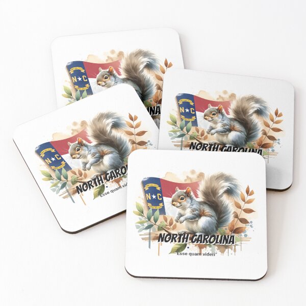 Item preview, North Carolina — Charm of the Gray Squirrel | State Animal Watercolor Art designed and sold by MTeesGA.
