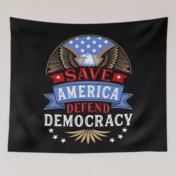 Item preview, Save America Defend Democracy Resistance March designed and sold by AntiqueImages.
