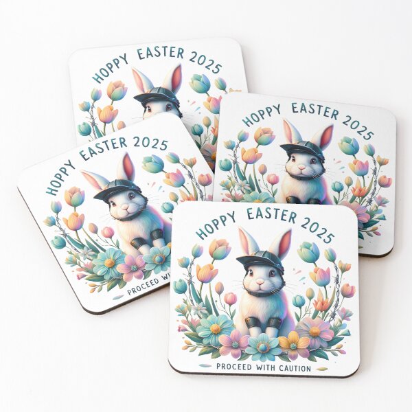 Item preview, Hoppy Easter 2025: Proceed With Caution Bunny Design designed and sold by AnnDesignStudio.