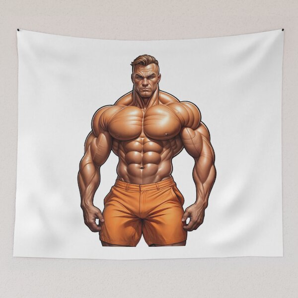 Item preview, Ultra Muscular Bodybuilder Sticker – Bold Fitness Art #110 designed and sold by ForeverPrintsOK.