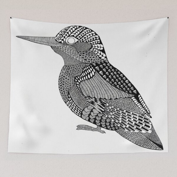 Item preview, Unique Zentangle Bird Art designed and sold by NivyasArtistry.