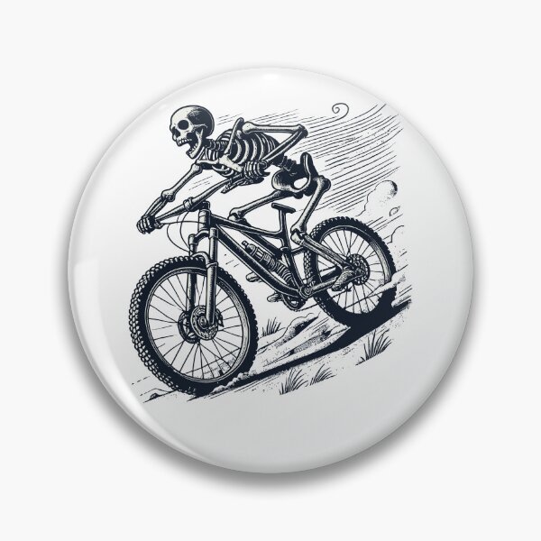 Item preview, Mountain Bike Bicycle Skeleton Adventure Retro designed and sold by LuminOrb.