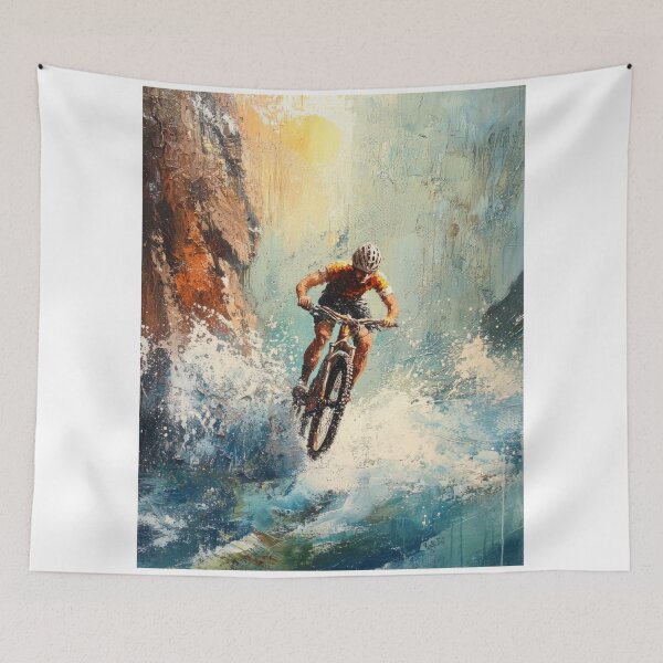 Item preview, Ride the Wild – Extreme Mountain Biking Art Tee designed and sold by AchaRat.