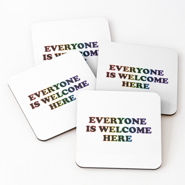 Item preview, Everyone Is Welcome Here - Rainbows designed and sold by Inspirationmotivation.