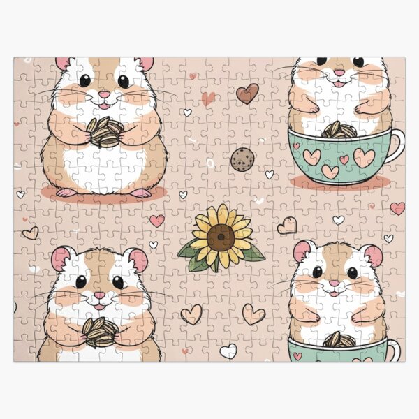 Item preview, Funny hamsters and sunflowers designed and sold by SimpleMariPrint.