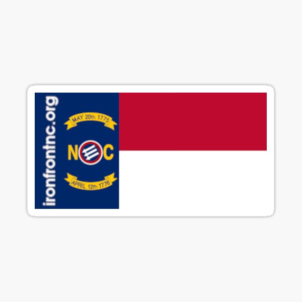 Item preview, Rectangular logo based on the state flag of the Iron Front of NC designed and sold by IFNC.