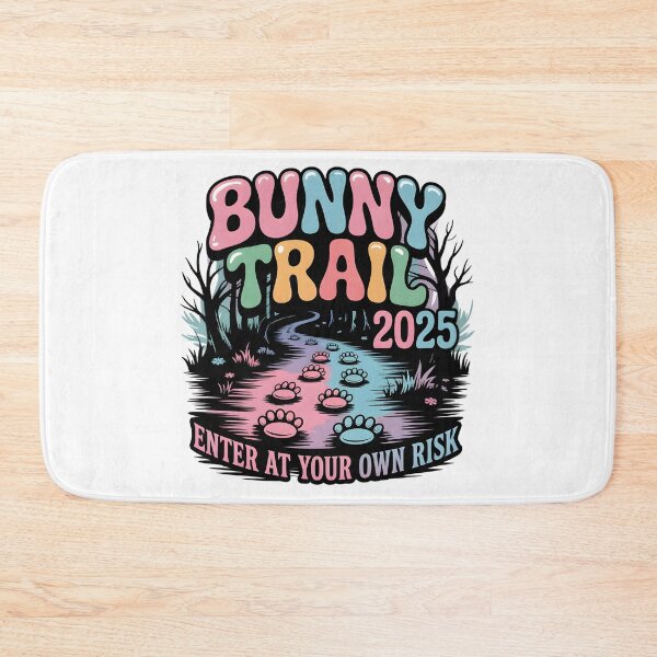 Item preview, Bunny Trail 2025 - Glowing Bunny Paw Prints, Gothic Forest Adventure Tee designed and sold by AnnDesignStudio.