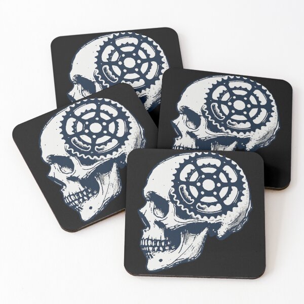 Item preview, Bicycle Skull Mountain Bike Art For Cyclists designed and sold by LuminOrb.