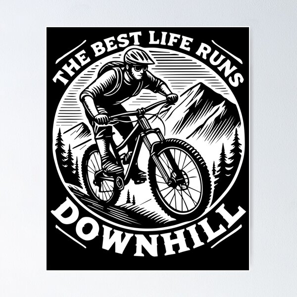 Item preview, Bicycle Adventure Downhill Berg Retro designed and sold by LuminOrb.