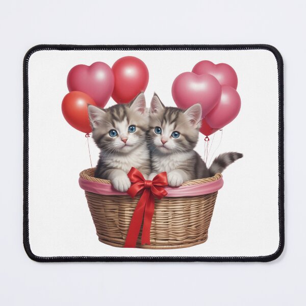 Item preview, Kitten Duo - Love and Tenderness in Balloons designed and sold by latelierdechris.
