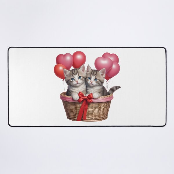 Item preview, Kitten Duo - Love and Tenderness in Balloons designed and sold by latelierdechris.