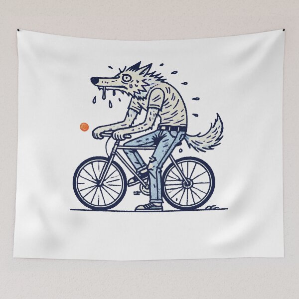 Item preview, Bicycle Wolf On The Bike Adventure designed and sold by LuminOrb.