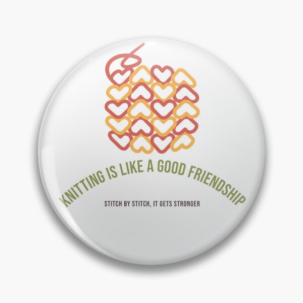 Item preview, Knitting is like a good friendship—stitch by stitch, it gets stronger.  designed and sold by GraphicallyInklined.