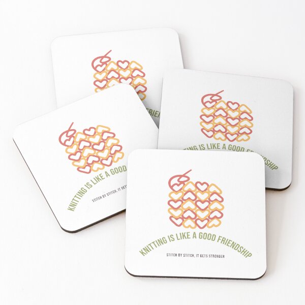 Item preview, Knitting is like a good friendship—stitch by stitch, it gets stronger.  designed and sold by GraphicallyInklined.